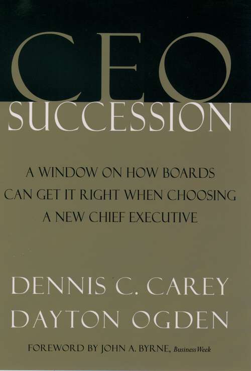 Book cover of Ceo Succession