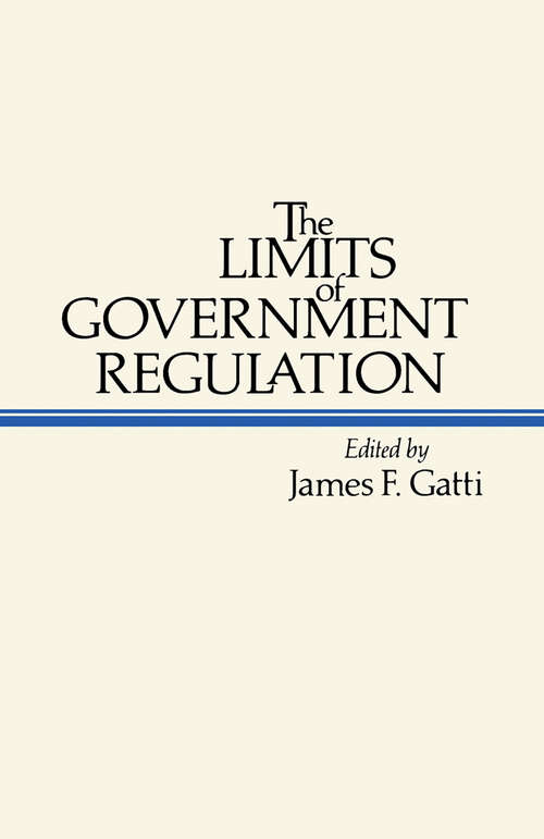 Book cover of The Limits of Government Regulation