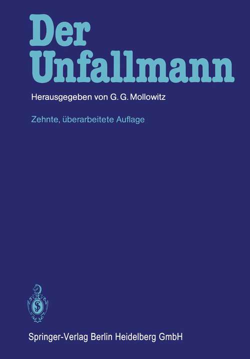 Book cover of Der Unfallmann (10. Aufl. 1986)