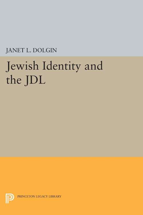 Book cover of Jewish Identity and the JDL