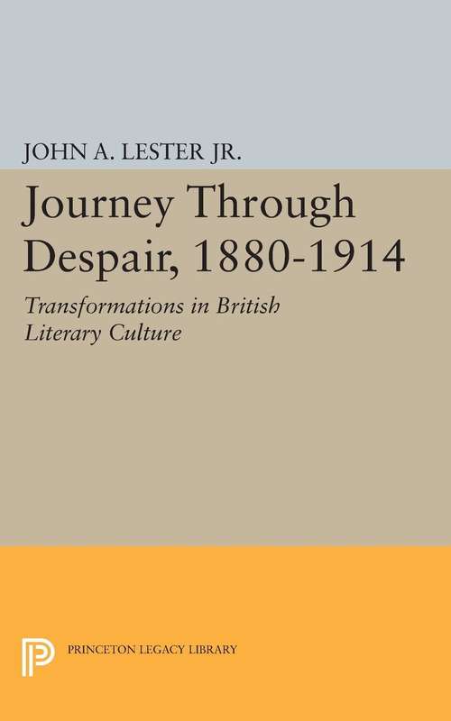 Book cover of Journey Through Despair, 1880-1914