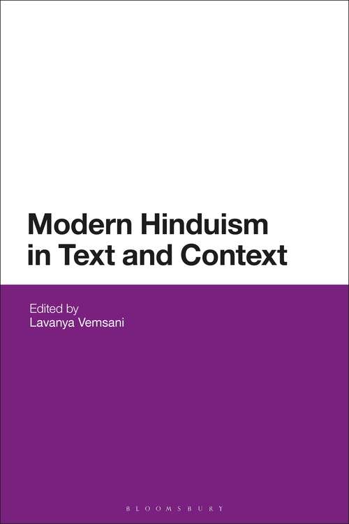 Book cover of Modern Hinduism in Text and Context