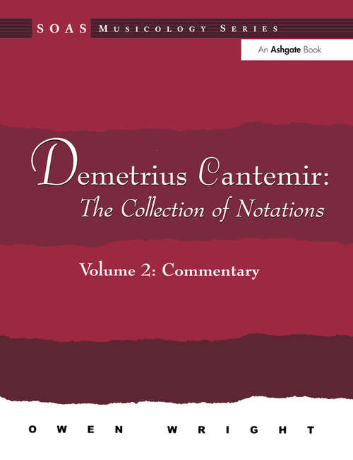 Book cover of Demetrius Cantemir: Volume 2: Commentary