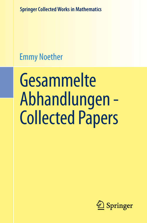 Book cover of Gesammelte Abhandlungen - Collected Papers (1st ed. 1983) (Springer Collected Works in Mathematics)
