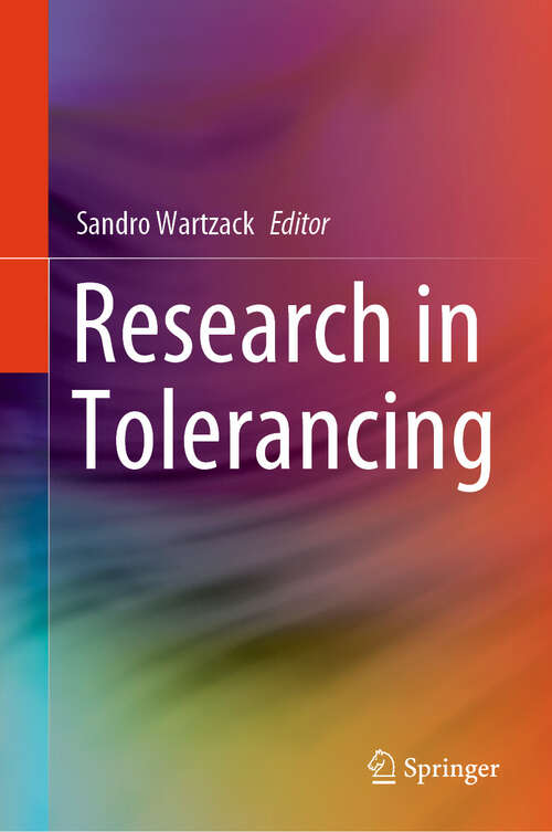 Book cover of Research in Tolerancing (2024)