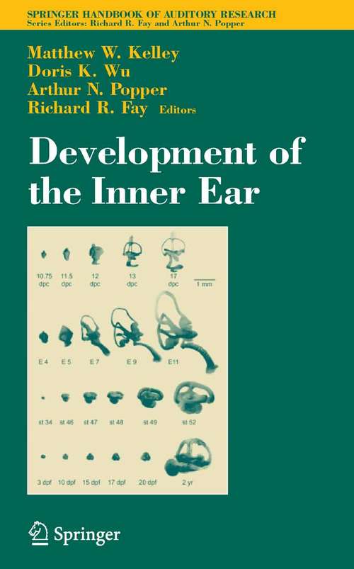 Book cover of Development of the Inner Ear (2005) (Springer Handbook of Auditory Research #26)