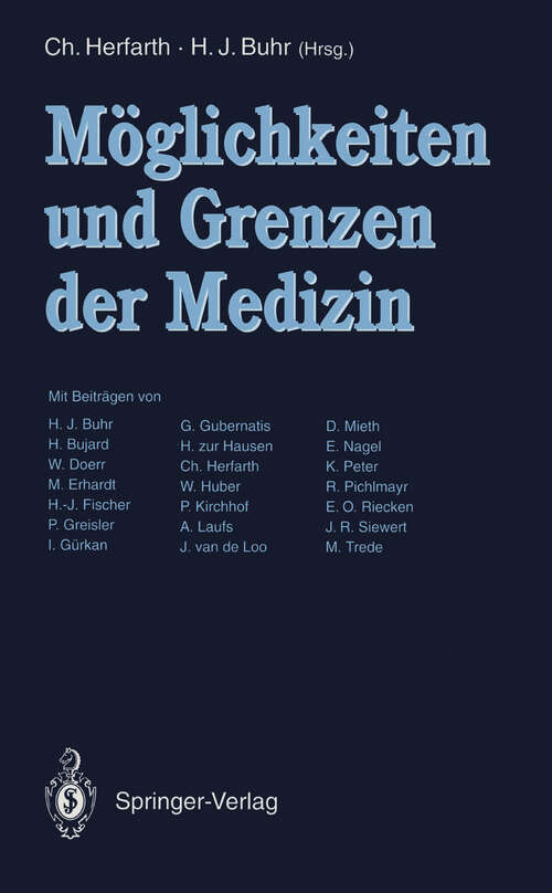 Book cover of Möglichkeiten und Grenzen der Medizin (1994)