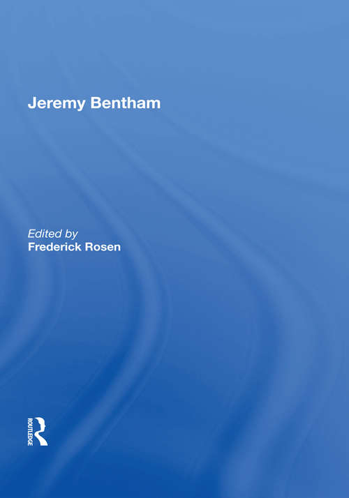 Book cover of Jeremy Bentham