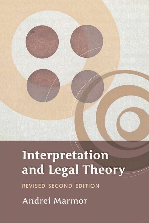 Book cover of Interpretation and Legal Theory (2) (Clarendon Law Ser.)