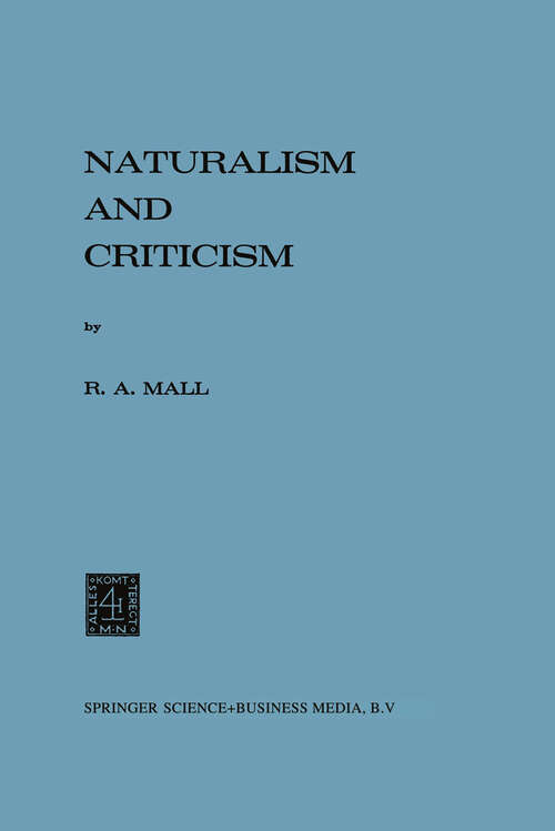 Book cover of Naturalism and Criticism (1975)