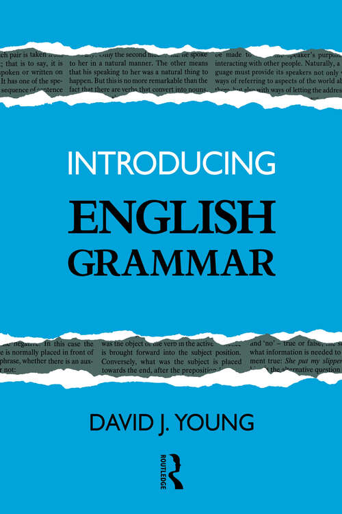 Book cover of Introducing English Grammar