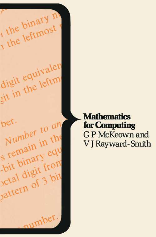 Book cover of Mathematics for Computing (1st ed. 1982)