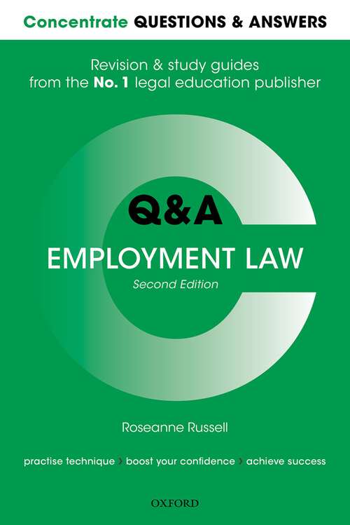 Book cover of Concentrate Questions and Answers Employment Law: Law Q&A Revision and Study Guide (Concentrate Questions & Answers)