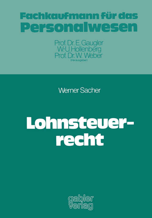 Book cover of Lohnsteuerrecht (1976)