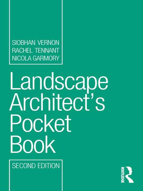 Book cover of Landscape Architect's Pocket Book (2) (Routledge Pocket Books)