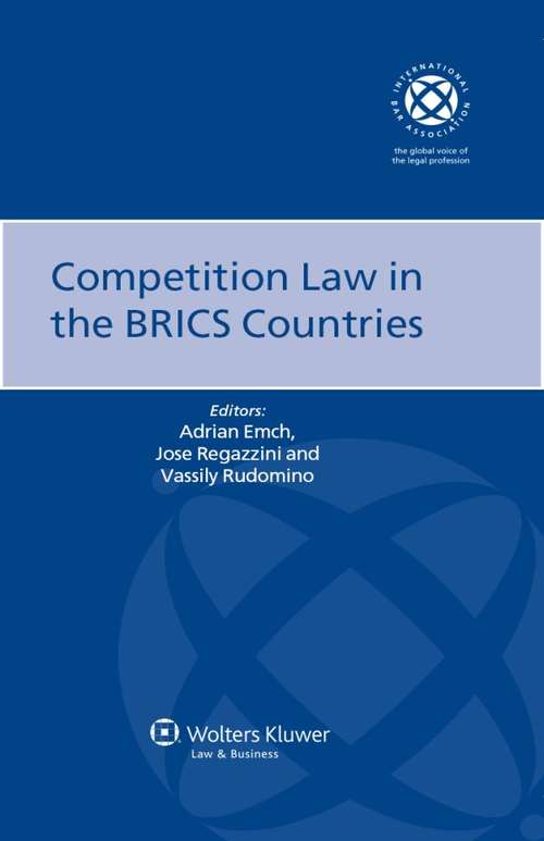 Book cover of Competition Law in the BRICS Countries