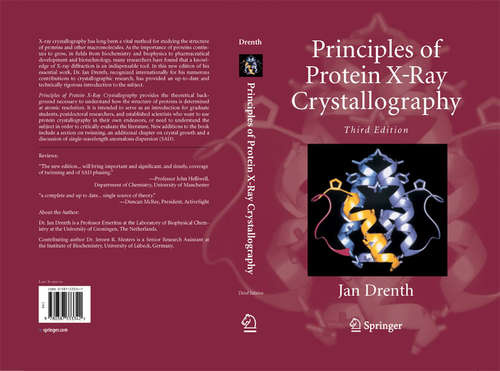 Book cover of Principles of Protein X-Ray Crystallography (3rd ed. 2007)