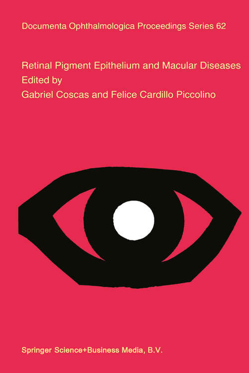 Book cover of Retinal Pigment Epithelium and Macular Diseases (1998) (Documenta Ophthalmologica Proceedings Series #62)
