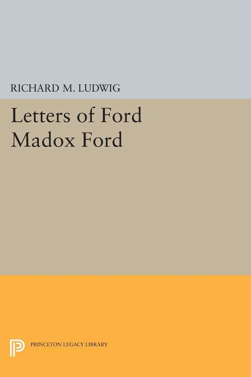 Book cover of Letters of Ford Madox Ford