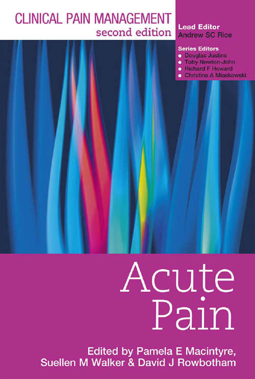 Book cover of Clinical Pain Management: Acute Pain (2)