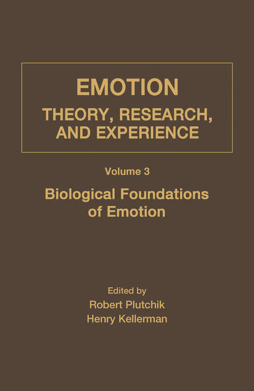 Book cover of Biological Foundations of Emotion