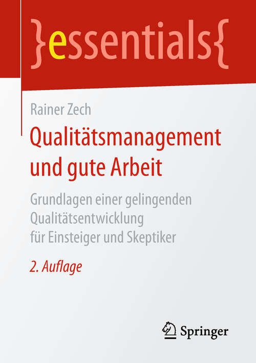 Book cover of Qualitätsmanagement und gute Arbeit