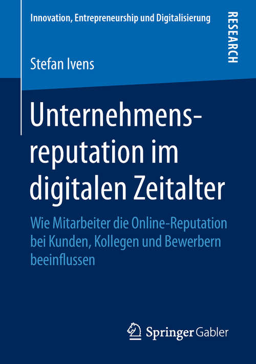 Book cover of Unternehmensreputation im digitalen Zeitalter