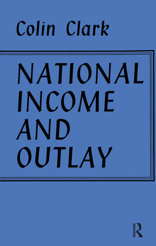 Book cover of National Income and Outlay