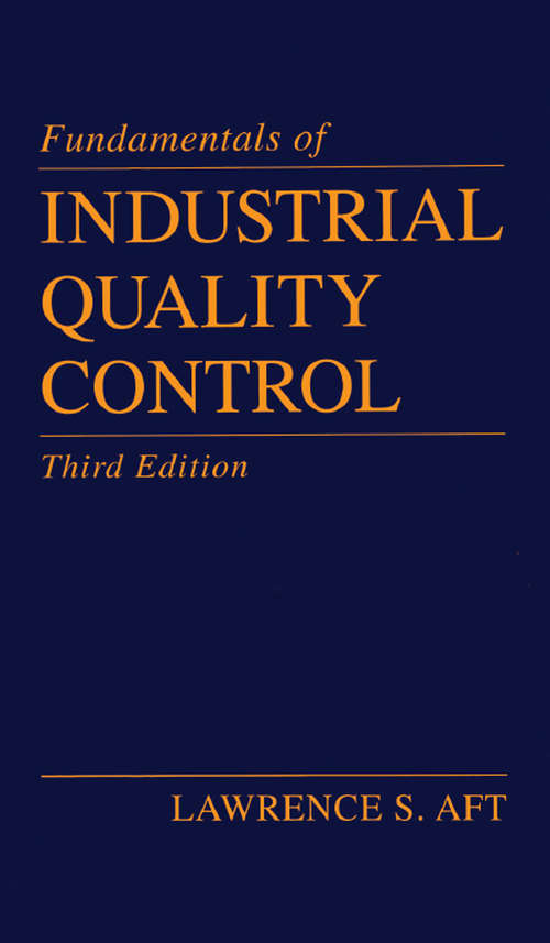 Book cover of Fundamentals of Industrial Quality Control (3)