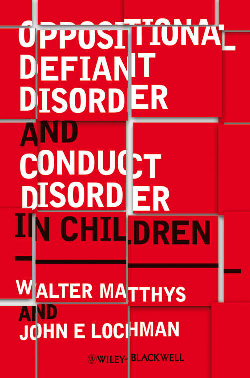 Book cover of Oppositional Defiant Disorder and Conduct Disorder in Children (2)