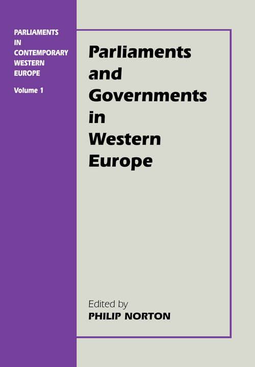 Book cover of Parliaments in Contemporary Western Europe