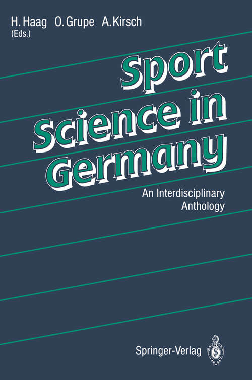 Book cover of Sport Science in Germany: An Interdisciplinary Anthology (1992)