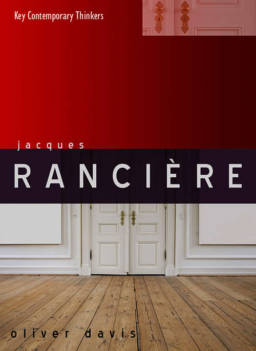 Book cover of Jacques Rancière (Key Contemporary Thinkers)