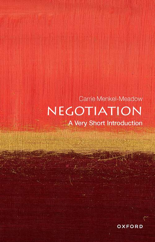 Book cover of Negotiation: A Very Short Introduction (Very Short Introductions)
