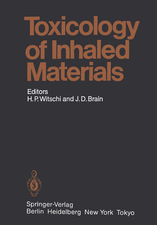 Book cover of Toxicology of Inhaled Materials: General Principles of Inhalation Toxicology (1985) (Handbook of Experimental Pharmacology #75)