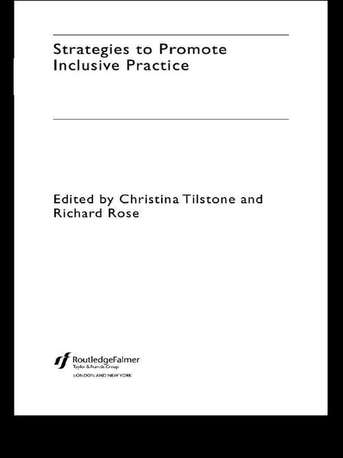 Book cover of Strategies to Promote Inclusive Practice