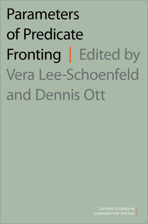 Book cover of Parameters of Predicate Fronting (Oxford Studies in Comparative Syntax)