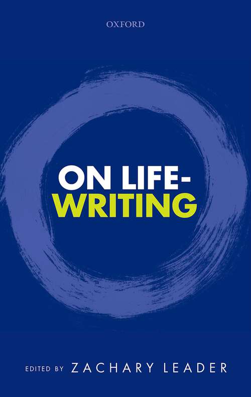 Book cover of On Life-Writing