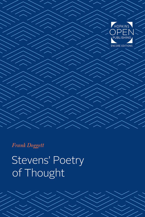 Book cover of Stevens' Poetry of Thought