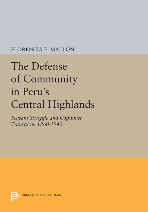 Book cover of The Defense of Community in Peru's Central Highlands: Peasant Struggle and Capitalist Transition, 1860-1940