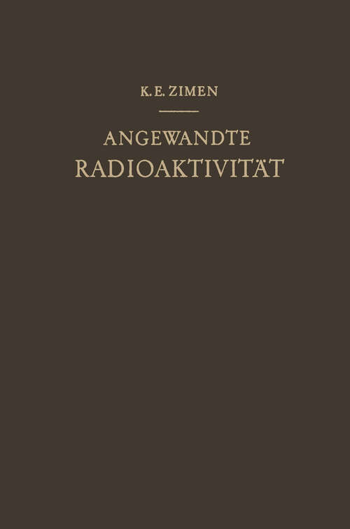 Book cover of Angewandte Radioaktivität (1952)
