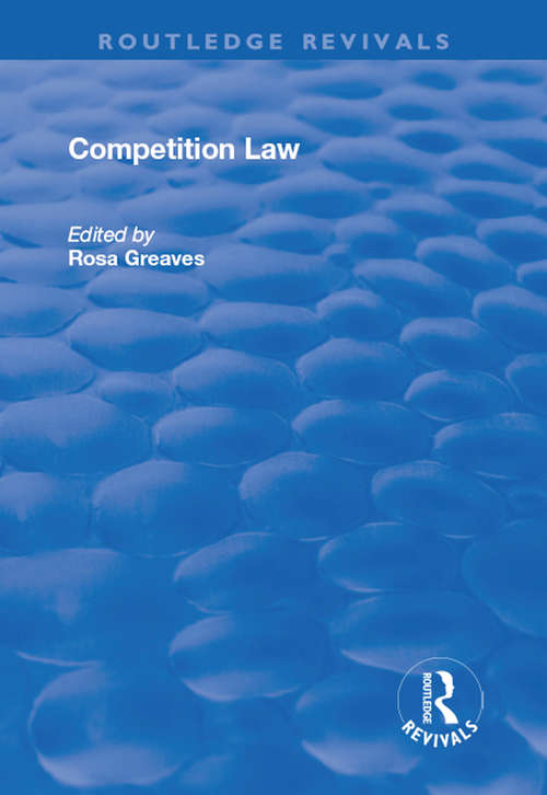 Book cover of Competition Law: Volume Ii (The\library Of Essays On Antitrust And Competition Law Ser.)
