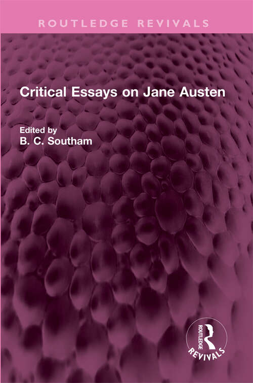 Book cover of Critical Essays on Jane Austen (Routledge Revivals)