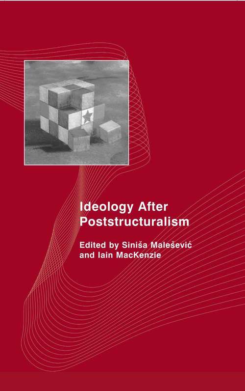 Book cover of Ideology After Poststructuralism (Social Sciences Research Centre)