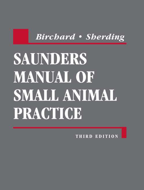 Book cover of Saunders Manual of Small Animal Practice - E-Book (3)