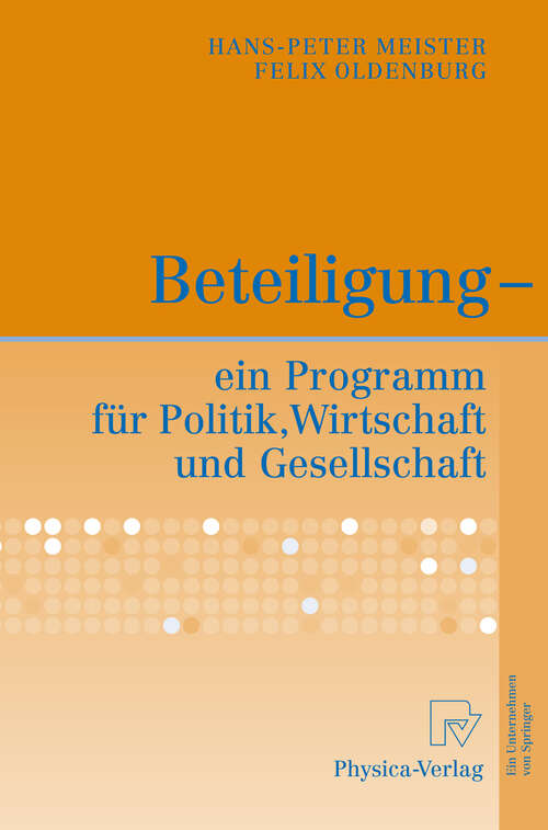 Book cover of Beteiligung - ein Programm für Politik, Wirtschaft und Gesellschaft (2008)