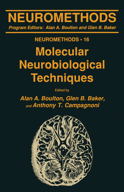 Book cover of Molecular Neurobiological Techniques (1990) (Neuromethods #16)