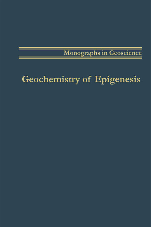 Book cover of Geochemistry of Epigenesis (1967) (Monographs in Geoscience)