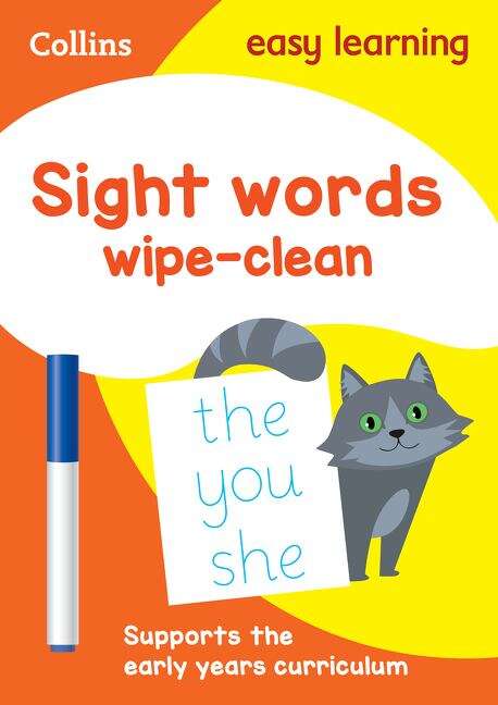 Book cover of Collins Easy Learning Preschool — SIGHT WORDS AGE 3-5 WIPE CLEAN ACTIVITY BOOK