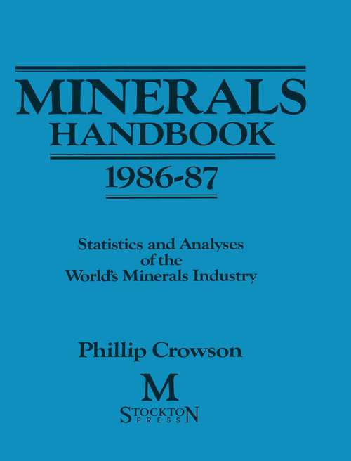 Book cover of Minerals Handbook (1st ed. 1986)